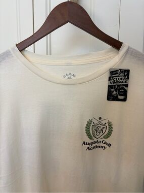 Augusta Sportswear Cream Short Sleeve Tee with Green Crest